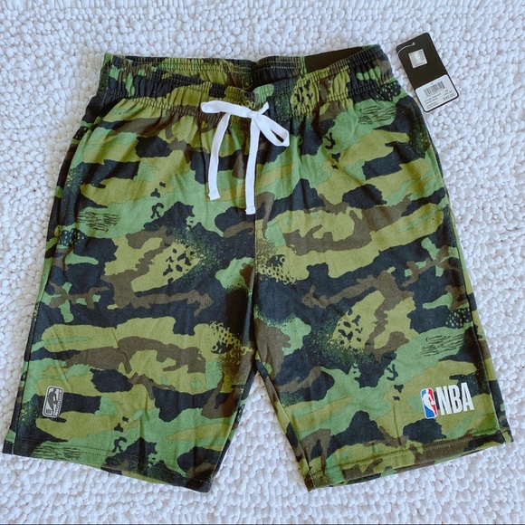 NBA Men’s Basketball Shorts Green Camo S M L XL